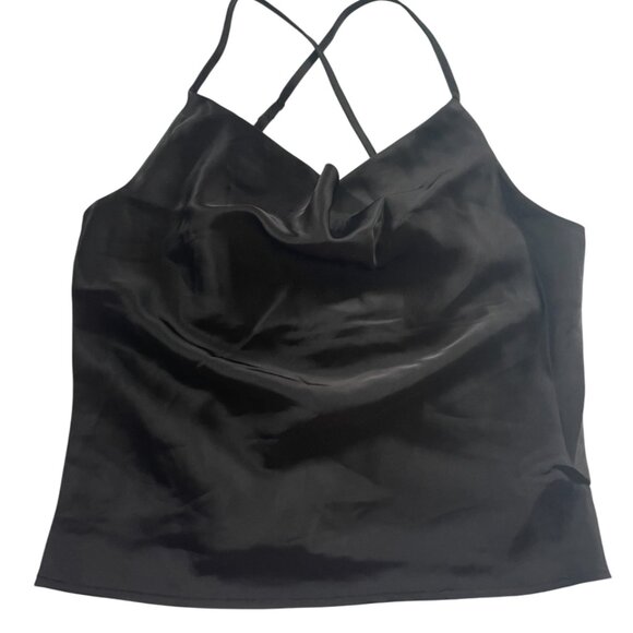 Rachel Zoe. Black satin women's blouse. Elegance in a single piece. Size S/P. - Picture 1 of 6